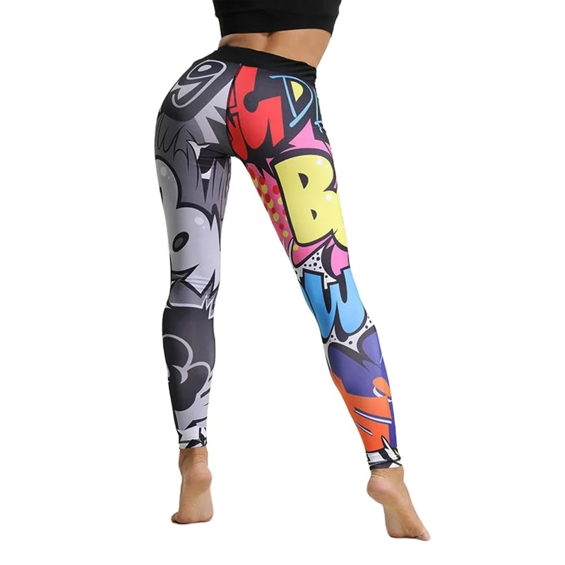 

Fashion workout clothes Selling Top Quality Full Length Sport Stretchy Digital Printed Women Yoga Pants, Customized colors