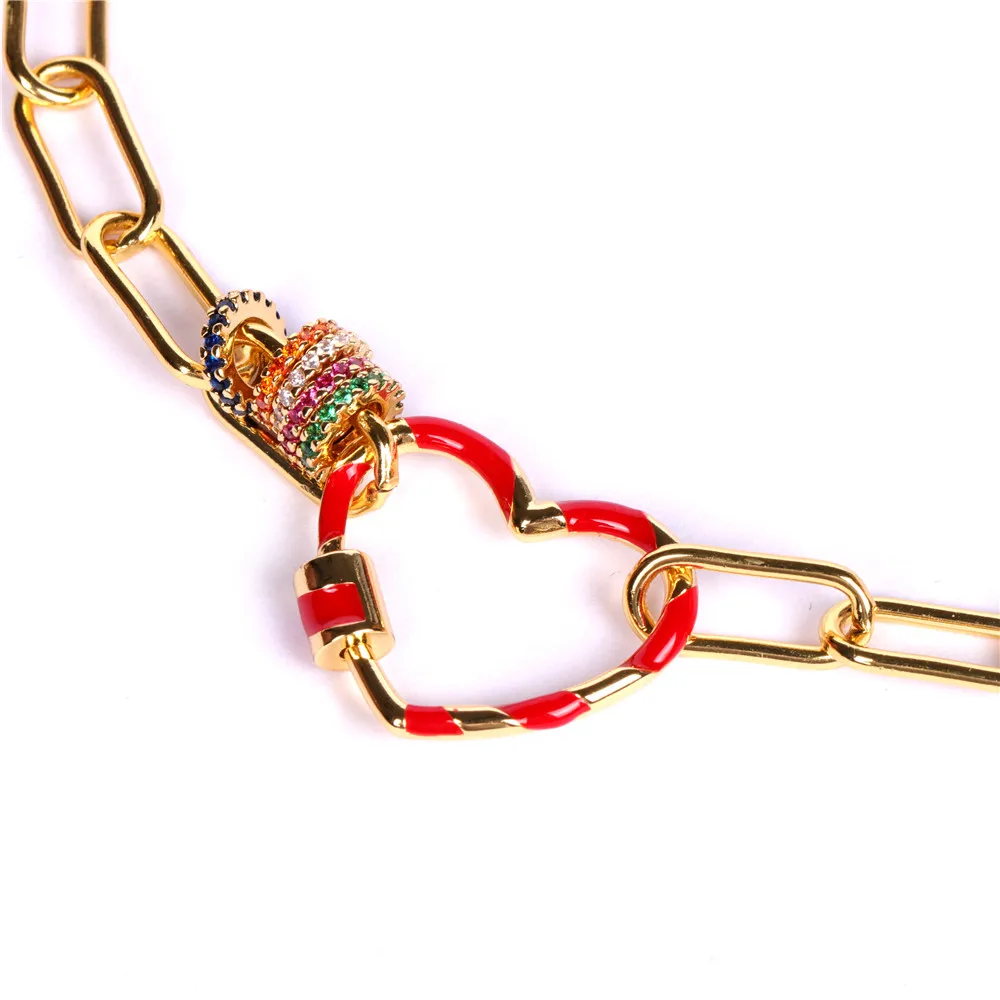 

Sailing Jewelry Heart-Shaped Necklace Cubic Zircon Lock Necklace Heart Shaped Necklace For Women Girls Gifts