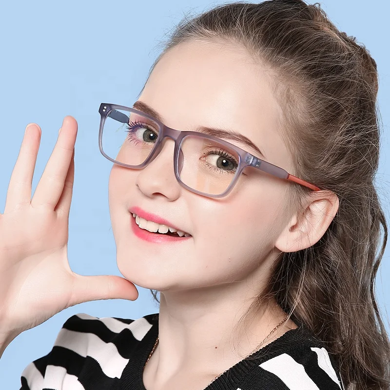 

TR90 Square Transparent Frame Blue Light Blocking Kids Eyewear Anti Radiation Children Computer Glasses