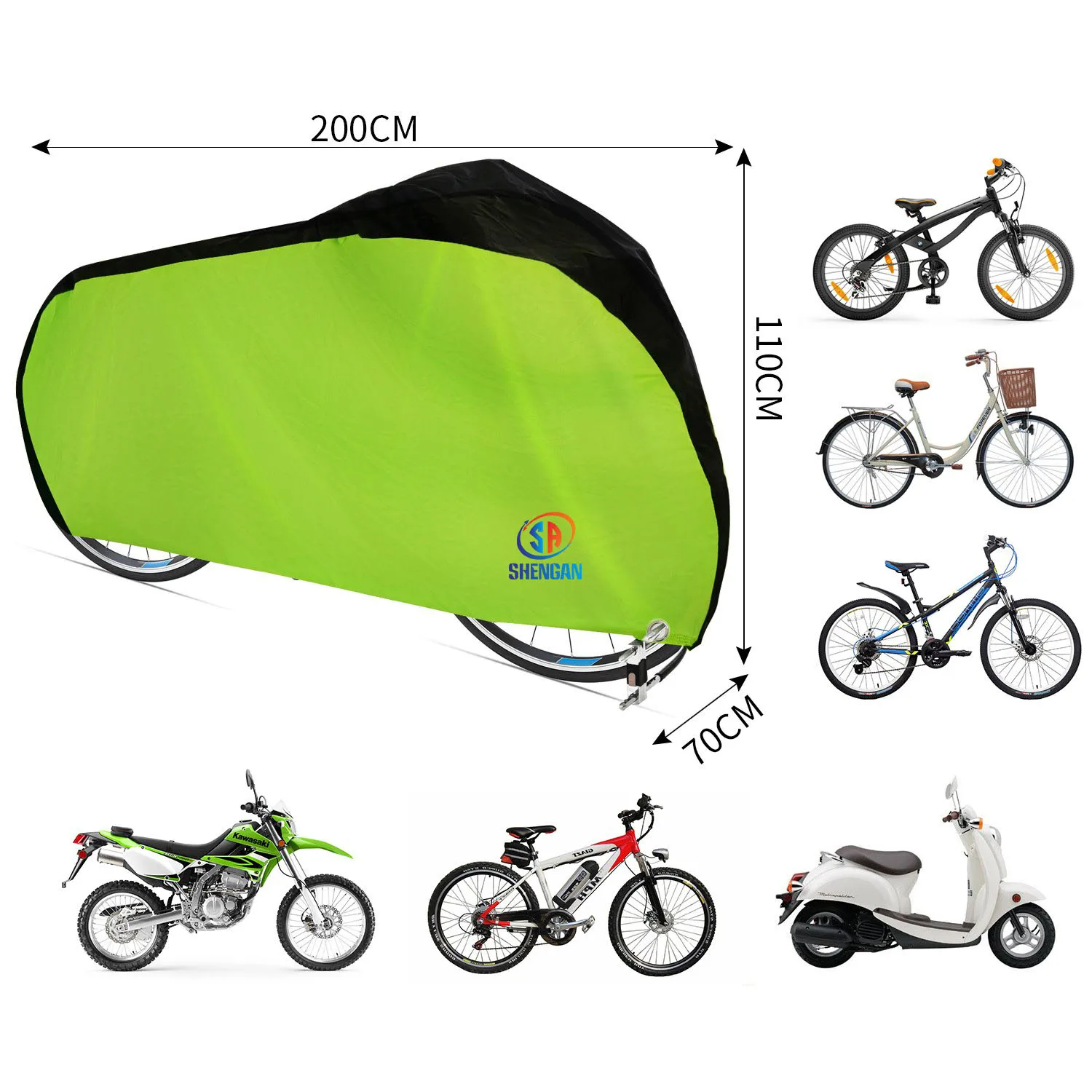 bike cover with lock holes