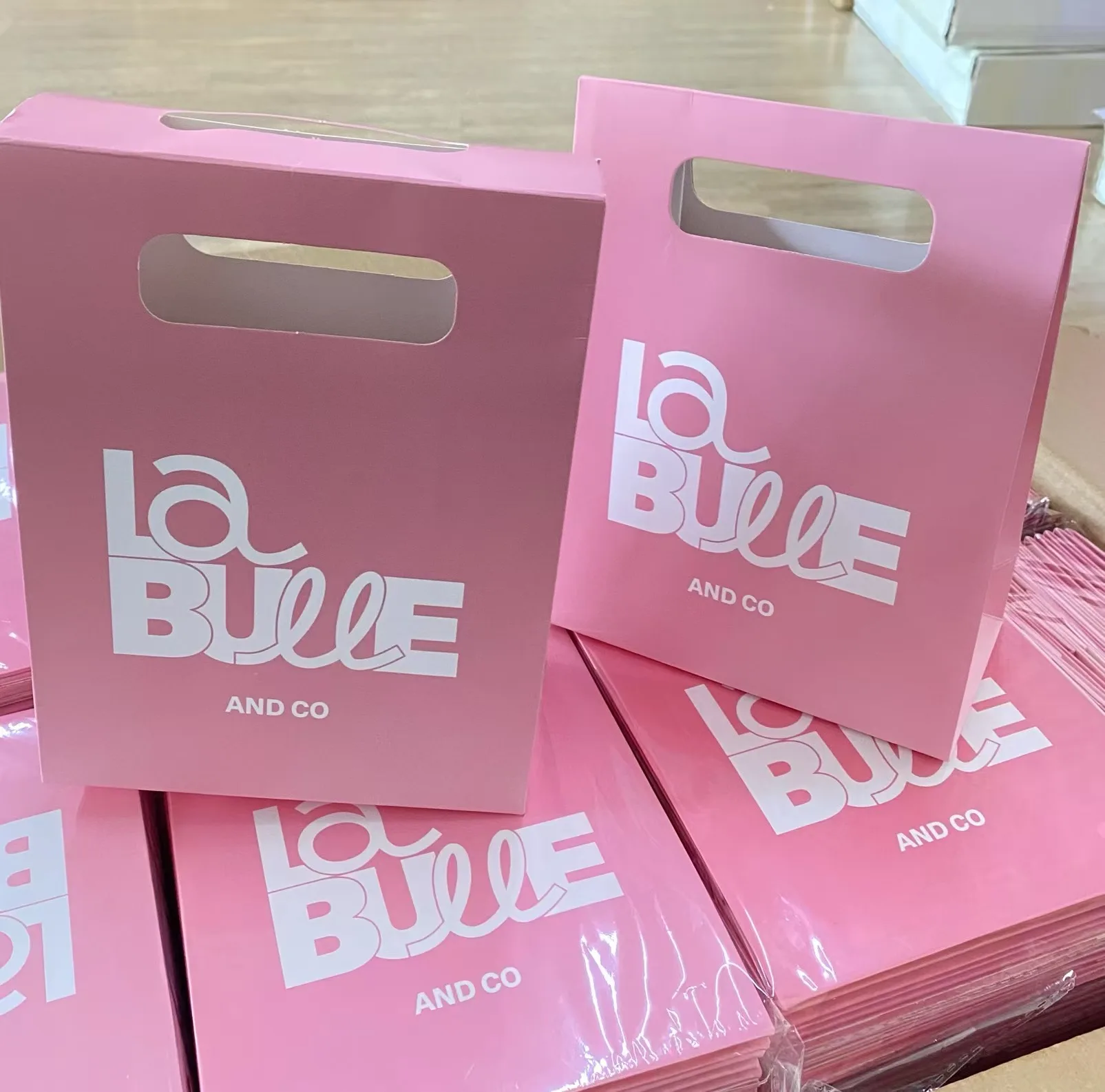 Custom Logo Luxury Paper Bag for Private Brand Design for Makeup Product Retail Shopping & Boutique Packaging