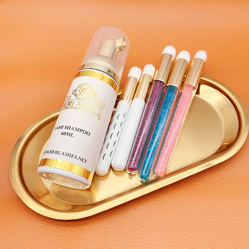 

Pink Lash Foam Shampoo Lash Foam Cleanser Eyelash Foam Cleansers With Brush