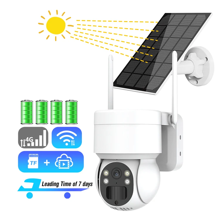 

Outdoor Waterproof Low Power Consumption Long Range 360 PTZ HD 1080P IP WIFI Wireless Security System Solar Power Energy Camera