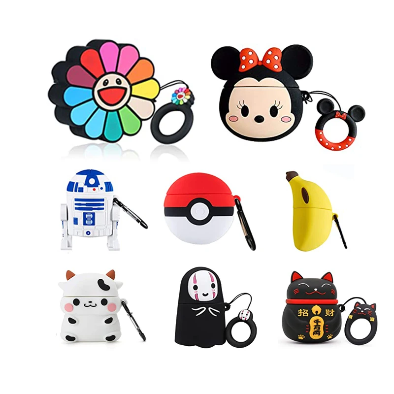 

Drop Shipping 3D Customs Fashion Girly Cute Cartoon Designer Sun Flower Soft Silicone Cases For Apple Airpods 1 2 Pro