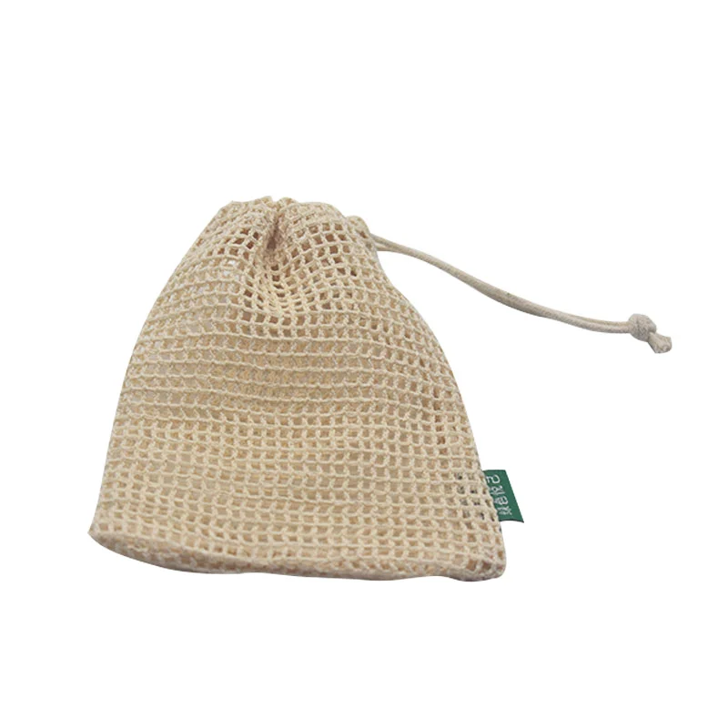 

Customized 100% Organic Cotton Eco Friendly Reusable Produce Mesh Bag Grocery Mesh Net Bags, Natural