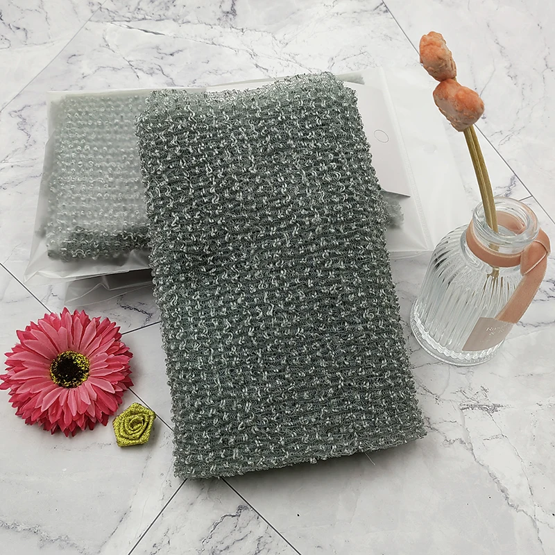 

100% nylon body bath exfoliating towel wash cloth for man