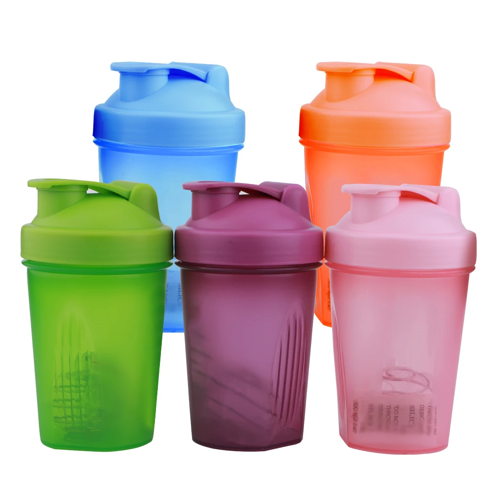 

OKADI Wholesale Custom Logo BPA Free Plastic Fitness Shakers 400ml Gym Protein Shaker Bottle, Customized color