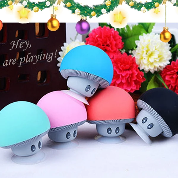 

Mini Mushroom Wireless Bluetooth Speaker Stereo Subwoofer Music Player Waterproof Cute Speaker For Xiaomi Huawei Smart Phone