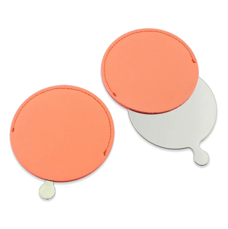 

Custom Brand logo Style Mini Beauty Makeup Mirror Portable round shape cosmetic Mirror for promotion