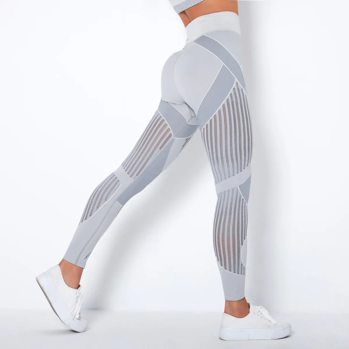 

Hot-selling seamless hip stripe sweat-wicking yoga pants sports fitness pants sexy buttocks women's leggings, 10 color