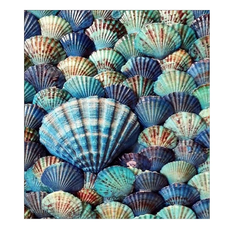 
Diamond Painting Set All Diamond Painting Conch Landscape Drill Embroidery Home Wall Decoration Painting 