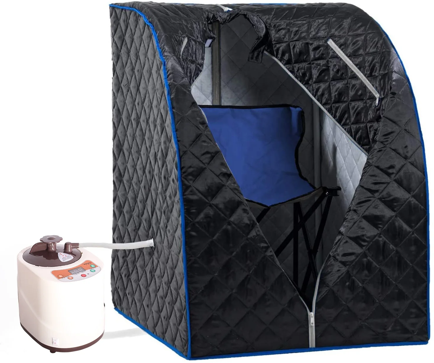 

Portable wet steam sauna tent ozone therapy home sauna spa with best quality, Brown,blue,pink,sliver,black