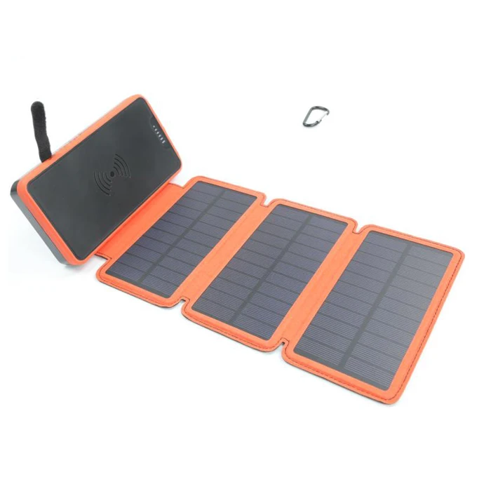 

Private Label Foldable Waterproof Solar Power Bank Phone Charger with 20000Mah