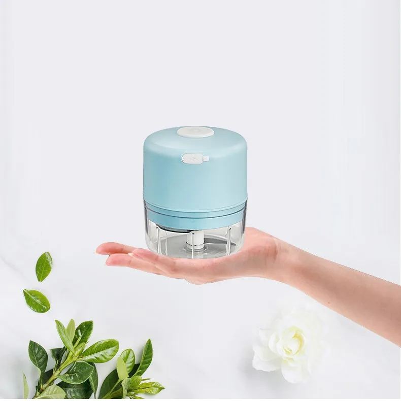

Wireless usb vegetable stainless steel crusher mini electric food chopper garlic cutter, Blue/pink