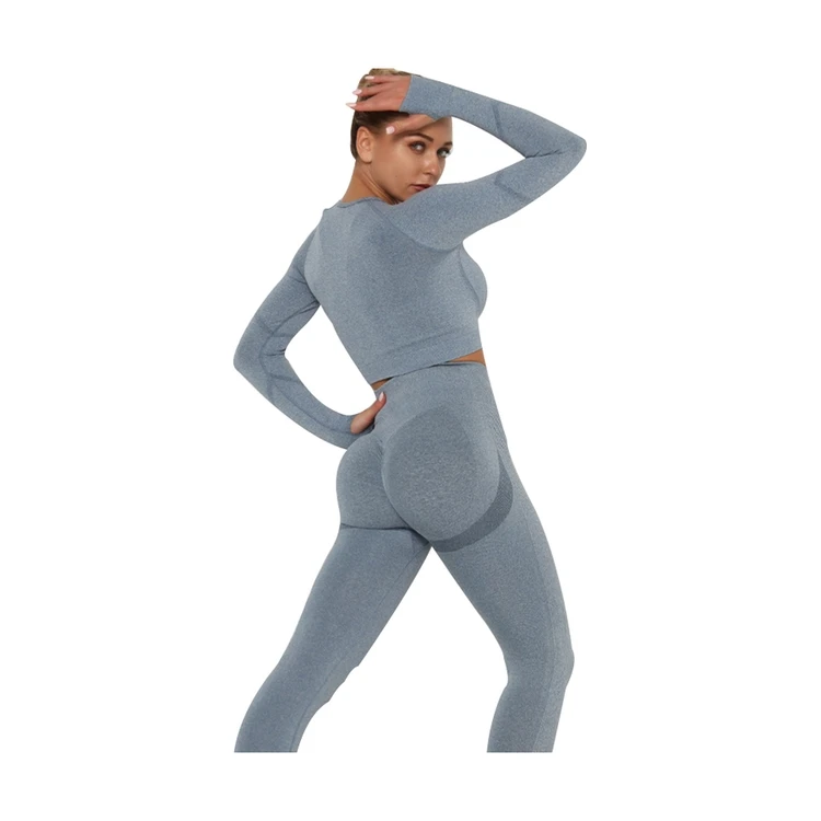 

Yoga Sets Fitness Women Sports Set Yoga Suit Sport Wear Seamless Yoga Suit Legging With Crop Top, 10 color or custom
