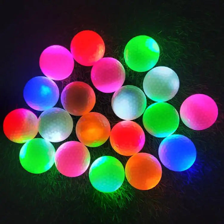 

Popular Custom Night Light Flashing LED Golf Balls Colorful Surlyn Golf Ball Suitable for playing at night