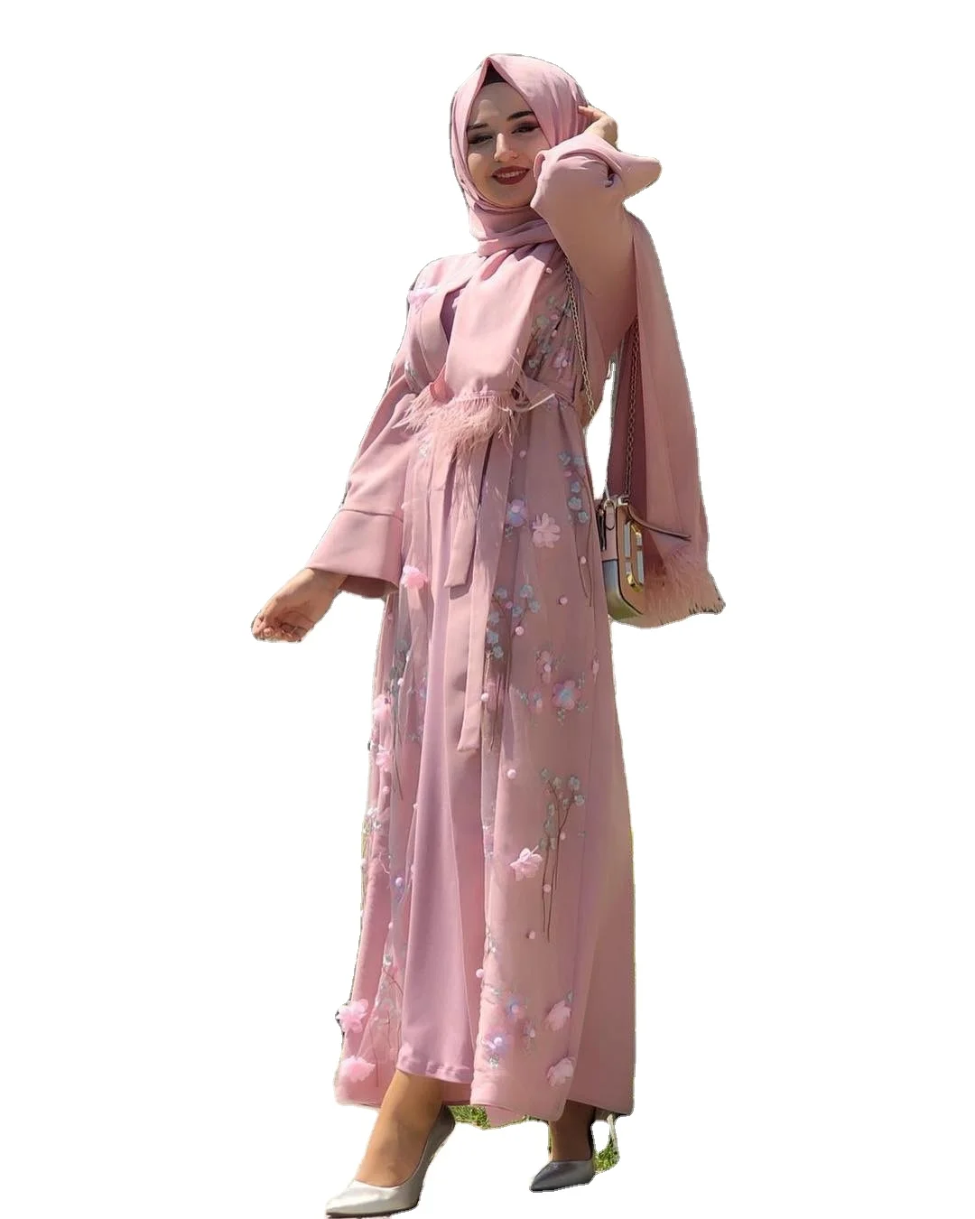 

New basic casual Middle East Muslim style Burj Burj Turkish embroidered dress abaya