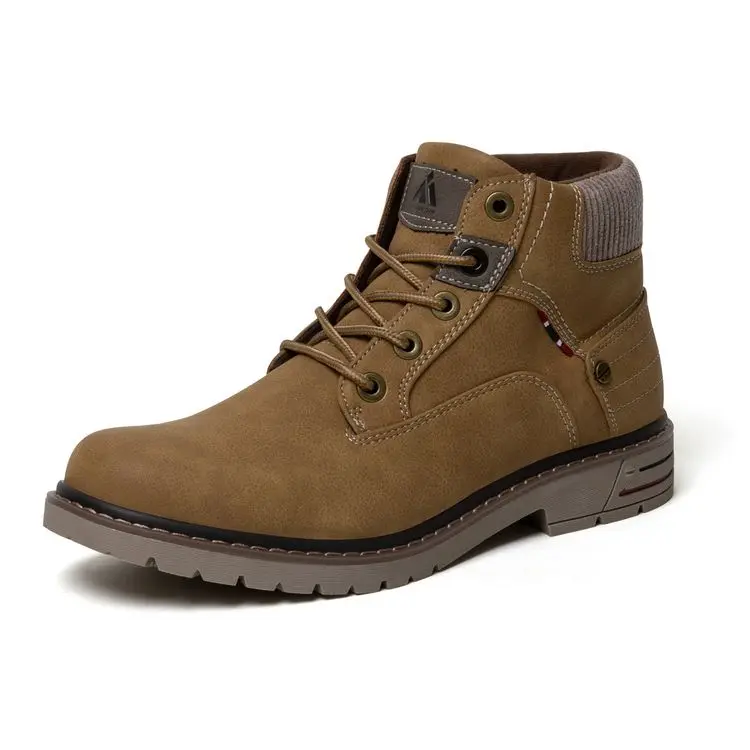 

High Quality Waterproof High Top Winter Outdoor Casual Warm Footwear Hiking Men Shoes, Darkbrown, brown, khaki
