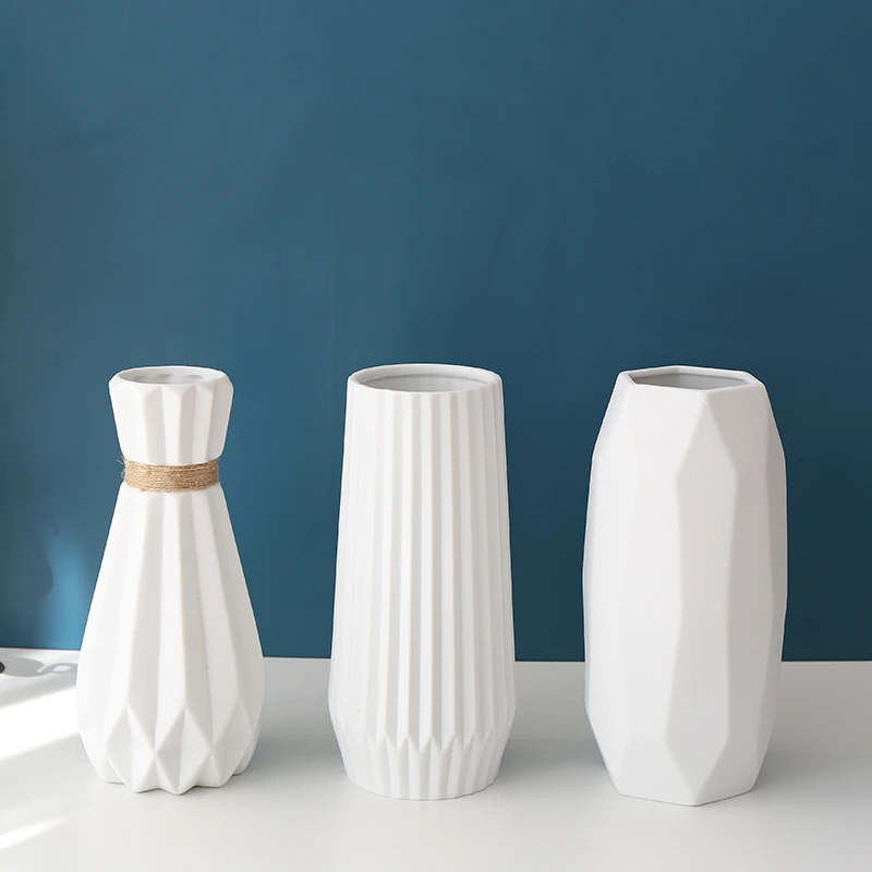 便宜的瓶子形状便宜的高白色陶瓷瓷花瓶用于除草