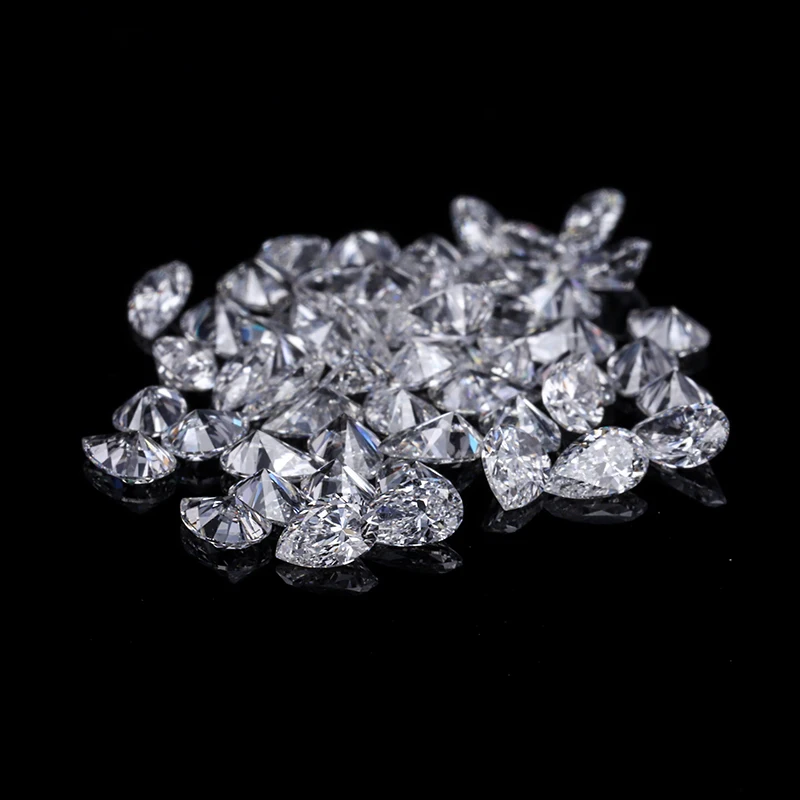 

Wholesale pear shape diamond lab 0.5ct DEF color VVS VS loose diamonds, White( def)