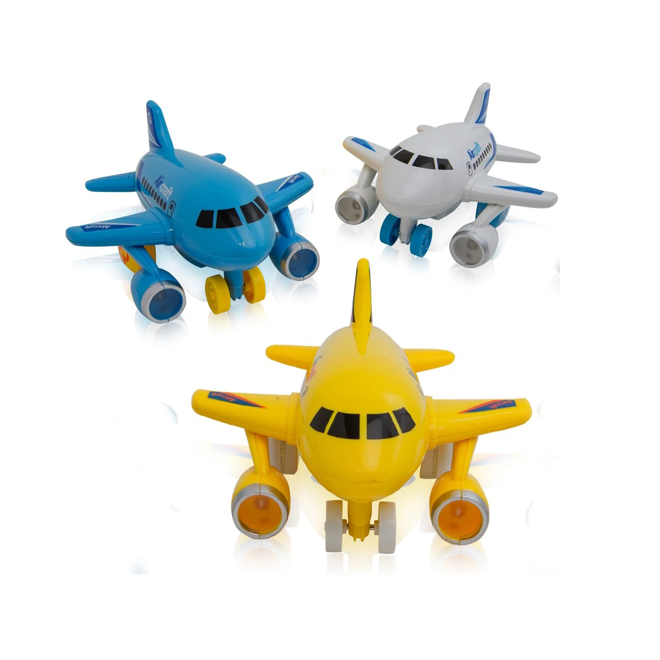 Mini Friction Powered Airplanes With Lights And Air Plane Sounds Set Of