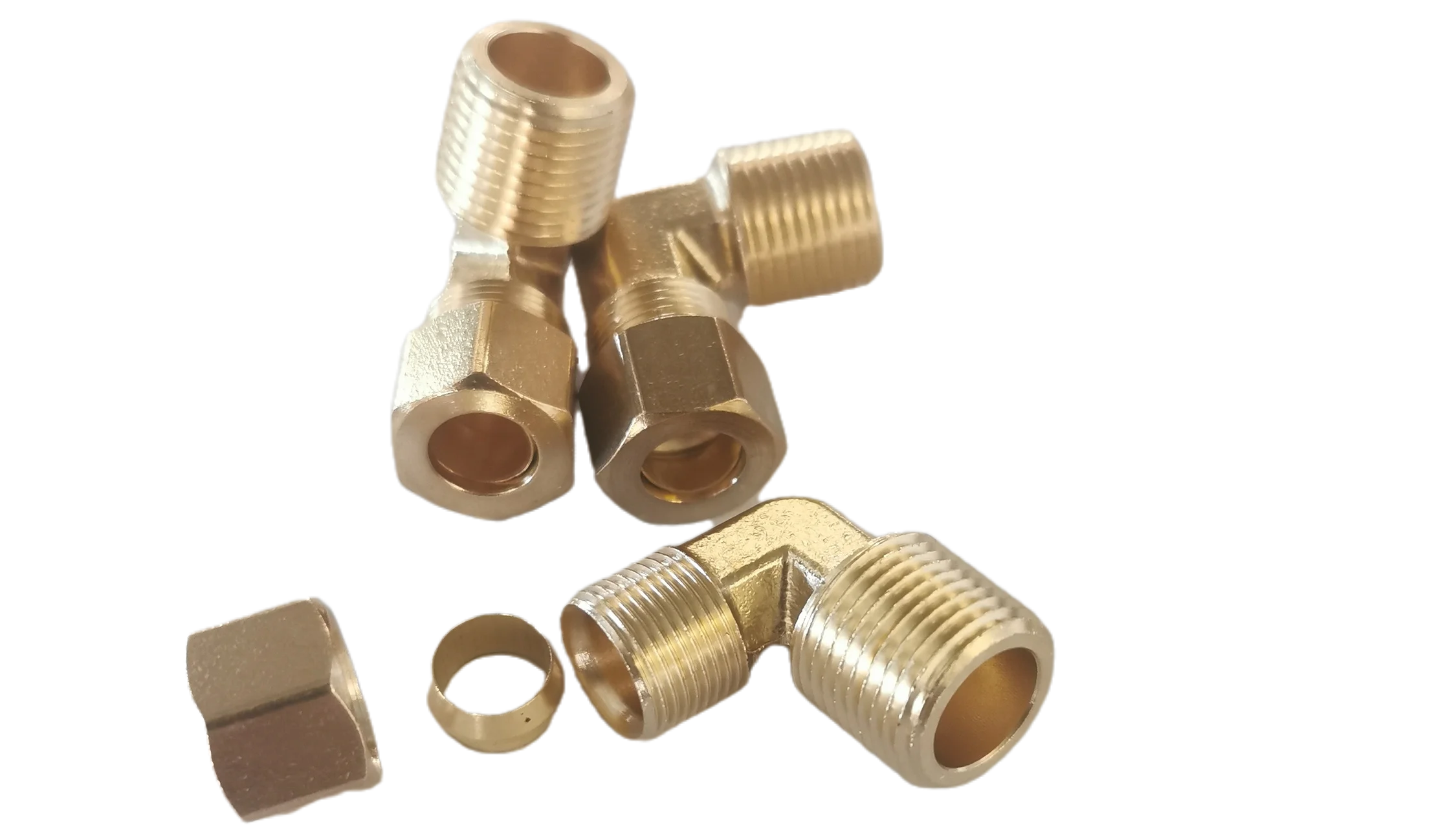 Brass Ferrule Compression Pipe Fittingsbrass Male Connector Elbow Brass Fitting38 X 38 5896