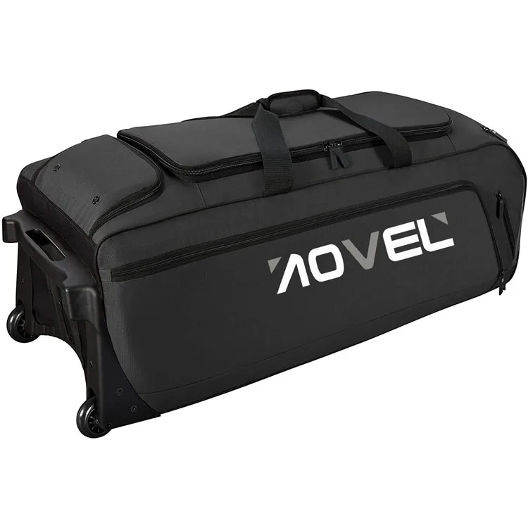 

Customization Personalized On Bags With Wheels Baseball Bag Equipment Duffel Trolley Bag for Hockey, Accepted customized