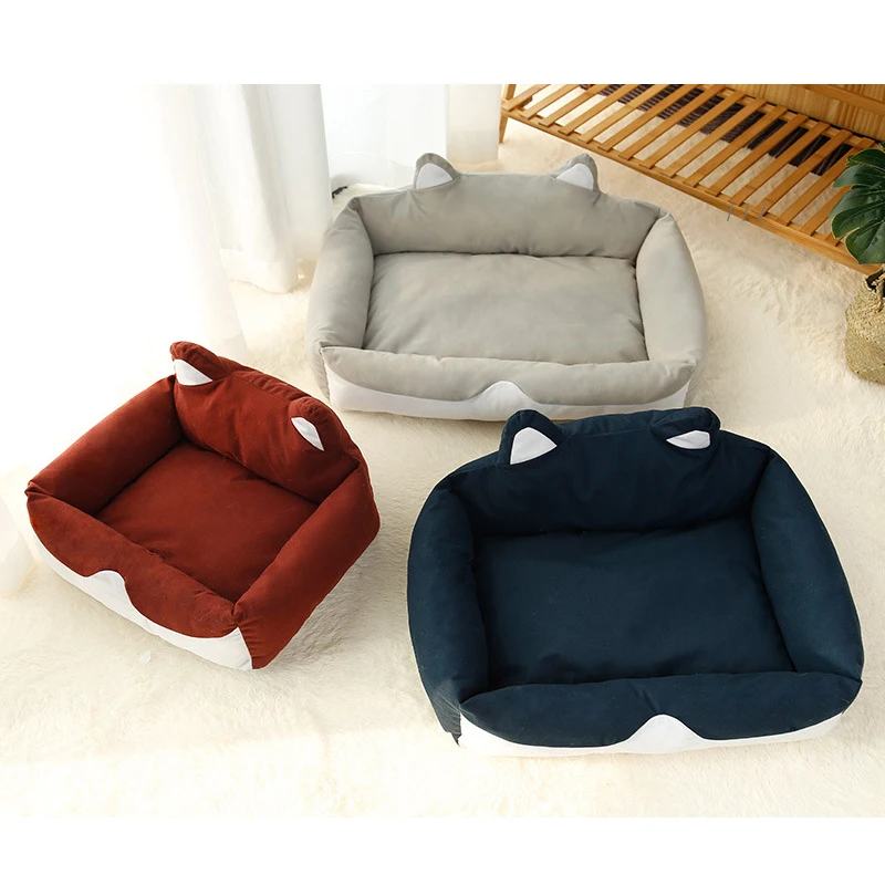 

High Quality Eco friendly 100%recycled Foldable Calming Soft Pet Dog Cushion Pad Bed, As picture