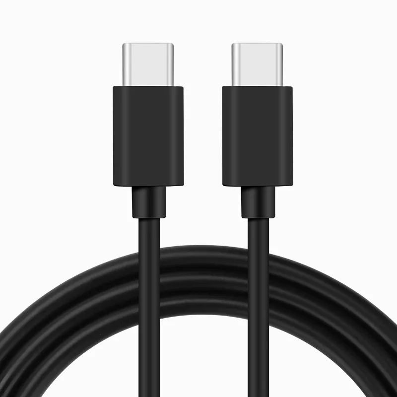 

Logo Customizable 1m 3ft USB C Type-C Male to Male Braid Type C White Cable for Cellphone Fast Charging
