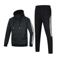 

Spring autumn winter black green gray new two piece sport set leisure running plain tracksuit Jogging suit sets for men