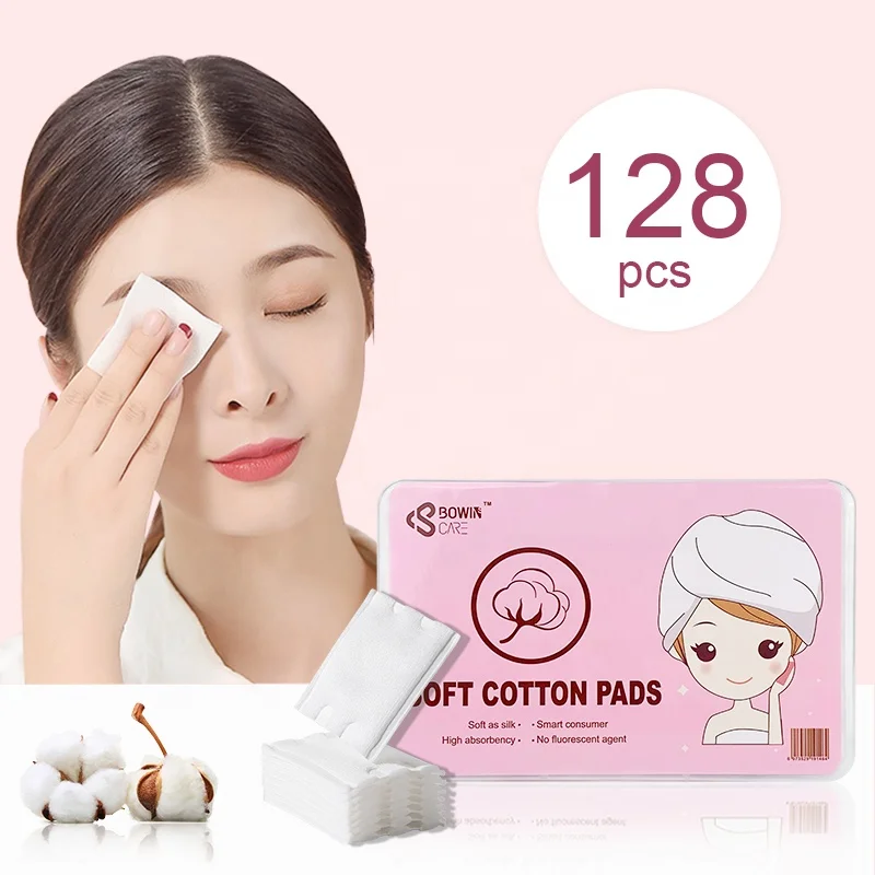 

128pcs square cotton pad for face cleaning