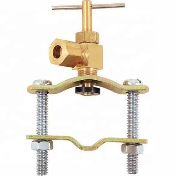 thumbnail image 2 of Non-Self-Piercing Saddle Valve 1/4" Copper Pipe Sleeve | Brass Saddle Valve (Drill Bit Required) 2 of 3