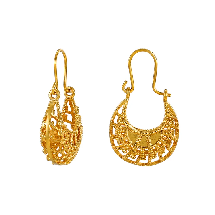 

E-212 Xuping new arrival handbag design women African stylish 24k gold women earrings, 24k gold color