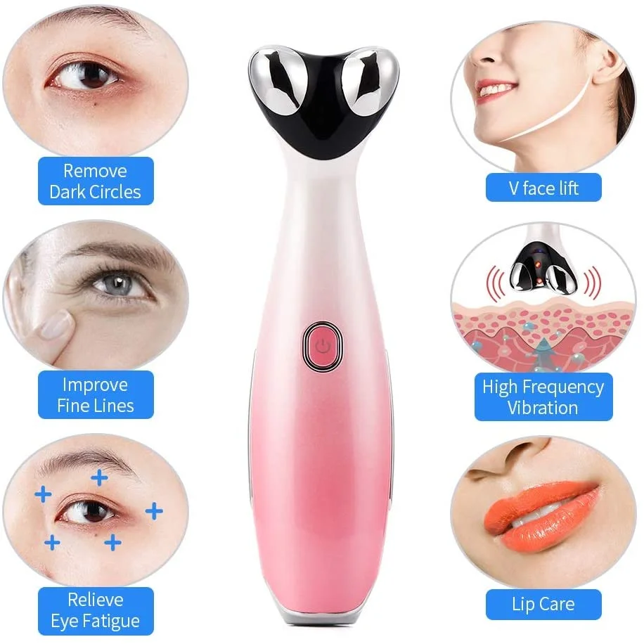 

New Arrivals Portable Mini Face Care Skin Lifting Vibrating Anti Wrinkle RF Ion Facial Eye Massager