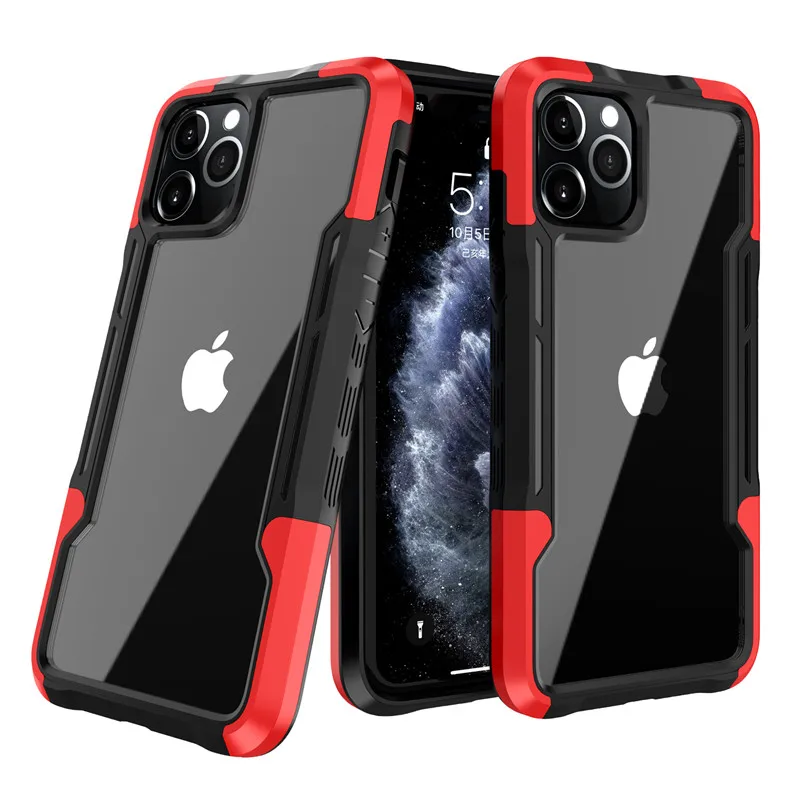 

Hot Sale Phone Accessories Luxury 3 IN 1 TPU PC Acrylic Shockproof Case For iPhone 11 12