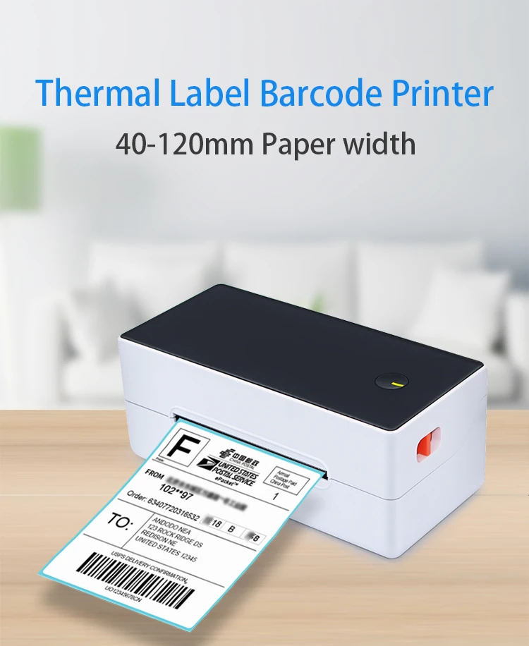 

4inch 110mm Thermal Barcode Label sticker Printer USB & BL compatible with Shopify Ebay Amazon, UPS, DHL, FEDEX Shipping
