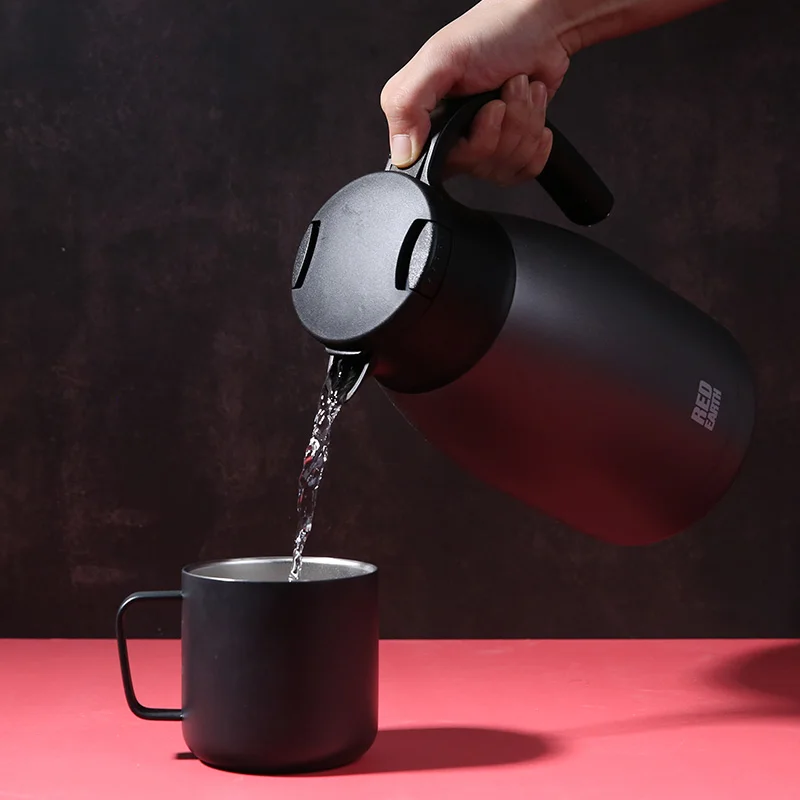 

GiNT 1.5L Home Office Restaurant Vacuum Flask Portable Thermal Coffee Pot Stainless Steel Teapot for Drinking, Customized colors acceptable