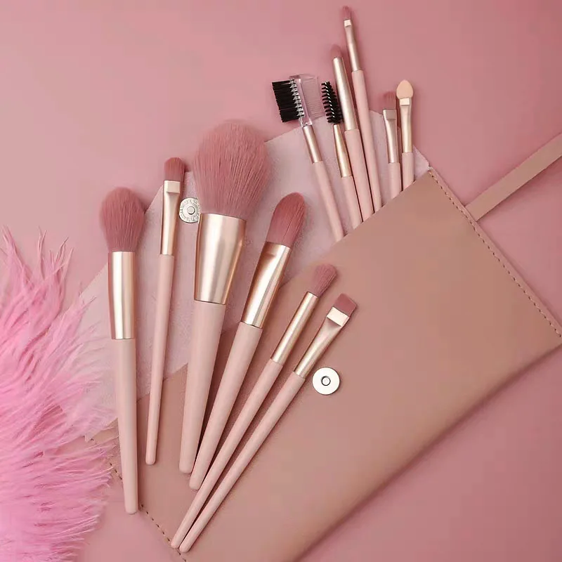 

Uniasia Individual 12Pcs 7Pcs Makeup Brush Set Cosmetic Brush Kit Select Customize Private Label Brush, Pink