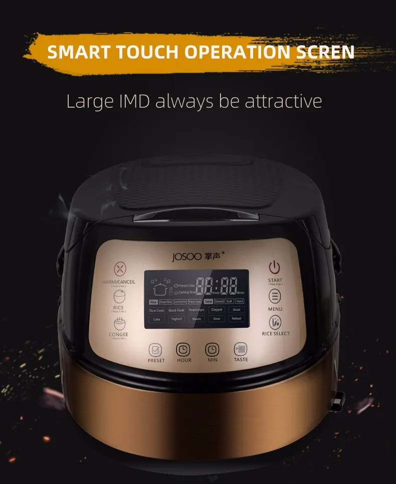 Electric Rice Cooker 5kg Multicooker National Digital Suqre Smare