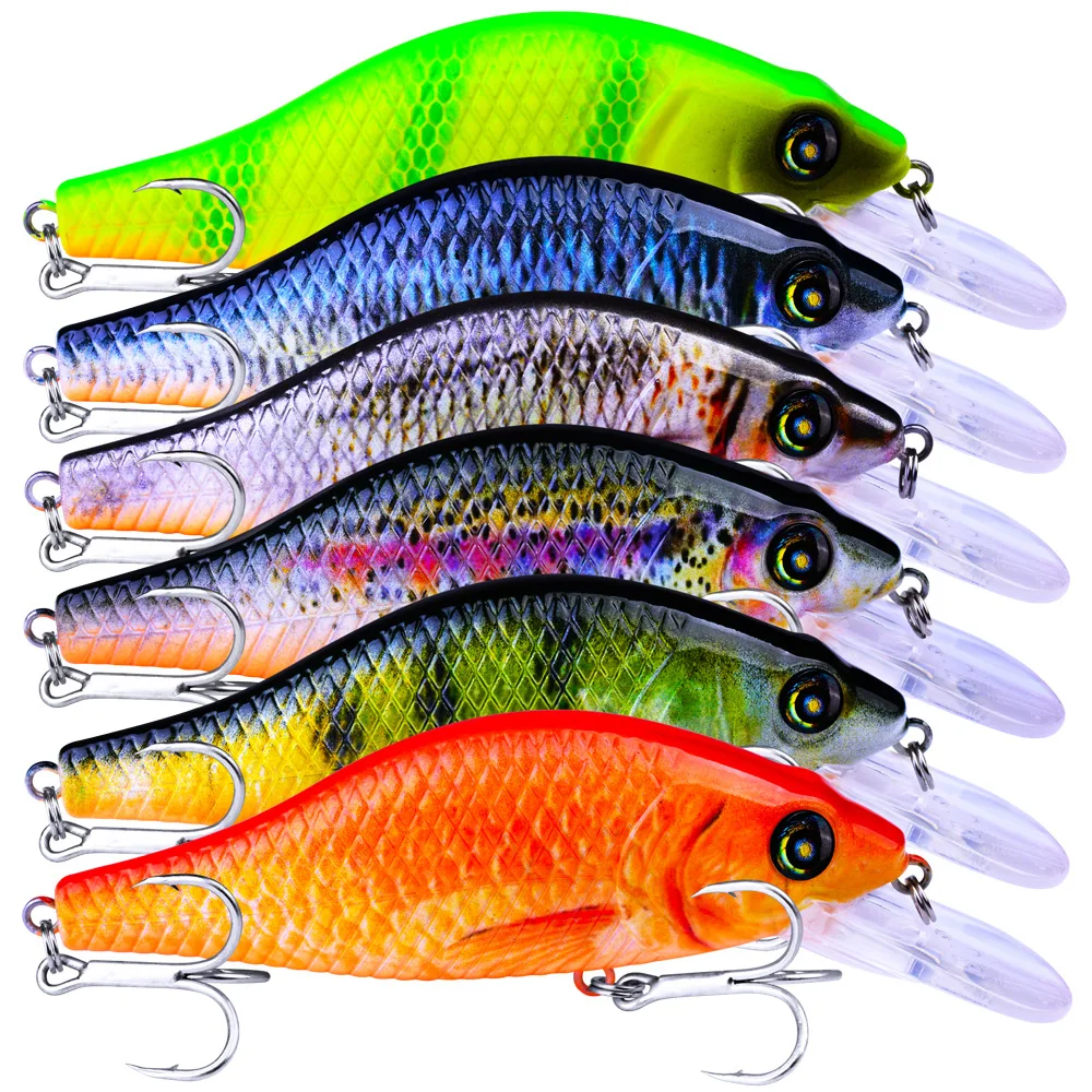 

Jetshark 6colors 11.2cm/22g Wholesale Artificial 3D Eyes Sea Bass Tuna Fishing Hard Plastic Bait Minnow Fishing Lure