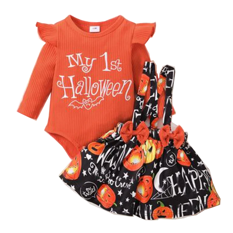 

2021 Toddler Girl Outfit Sets Fall Halloween Baby Clothes Halloween Outfits For Baby Girl