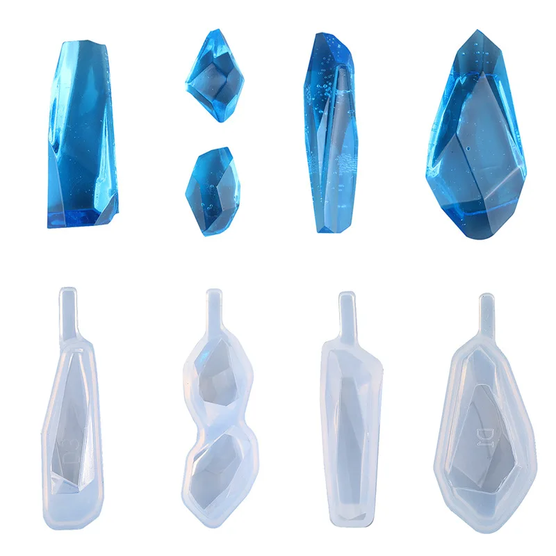 

Silicone earring necklace pendant mold for DIY epoxy resin jewelry craft making tools, White