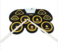 

Electronic Roll Up Drum Pad Set Kit - Portable Silicone Sheet 9 Pads with Drum Stick, Foot Pedal Switch, Headphone