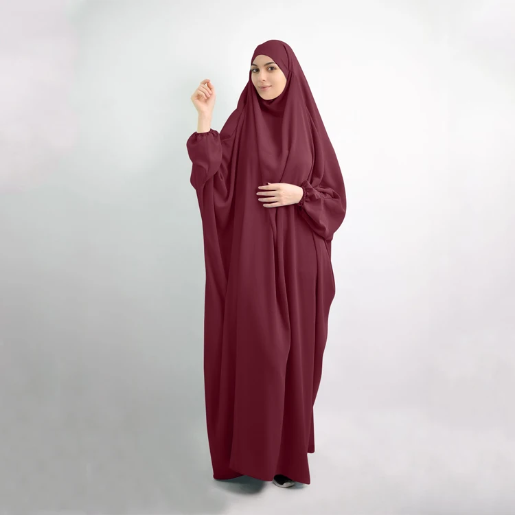 

0794A MuslimQLO Nida jilbabs Wholesale Middle East Dubai Turkish Robe Dress prayer dress muslim khimar women jilbab, 4color