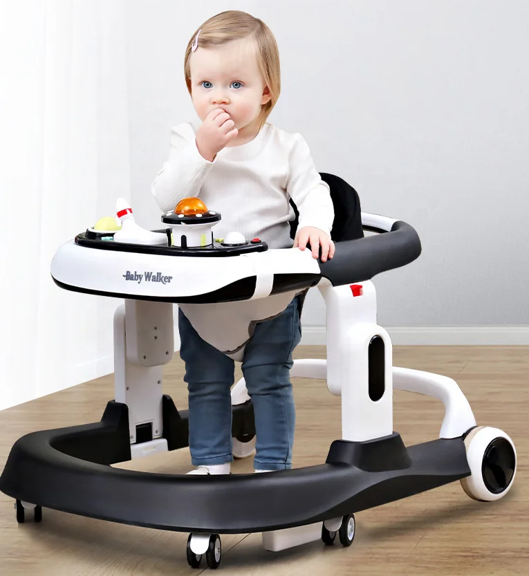 

The new listing baby activity walker new standing rotating pushing jumping 2021 walkers preshoes stroller baby walkers, Black, red, gray