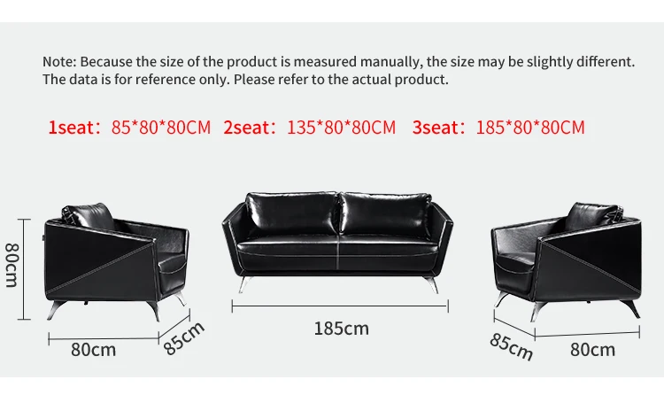 Pengpai Metal Feet Foshan Modern Furniture Pure Leather Sofa Set
