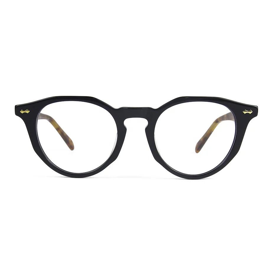 

High quality Spring hinge round italian eyewear acetate optical eyeglasses frames brand design custom logo NO MOQ, Many colors