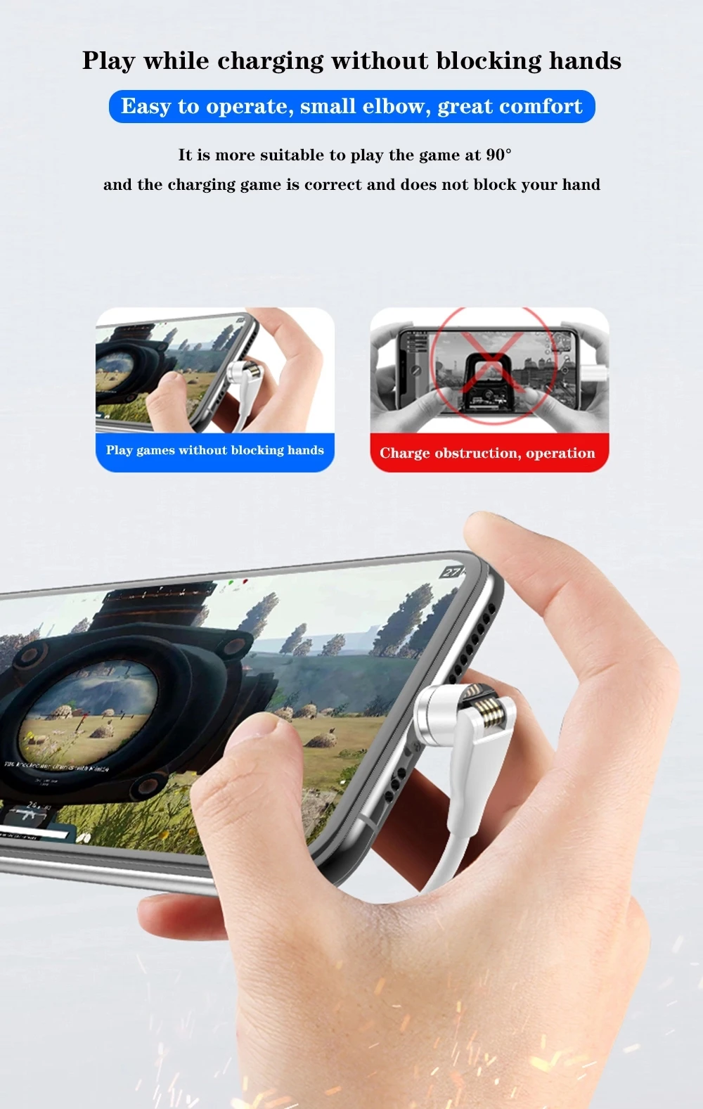 High quality 540 degrees magnetic charger cables Fast charging for phone - ANKUX.COM