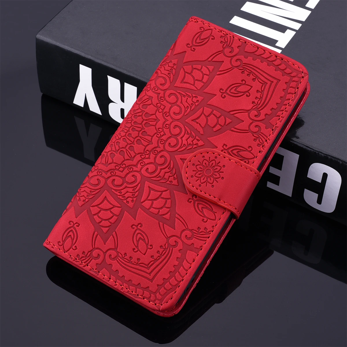 

Datura Case For iPhone 12 11 7 8 6 6s Plus SE 2020 Pro X XS Max XR Flip Leather 3D Embossed Book Case For iPhone 12 Mini 5 5S