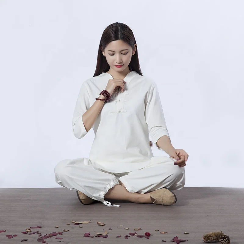 

traditional chinese clothing woman meditation wear yoga suit